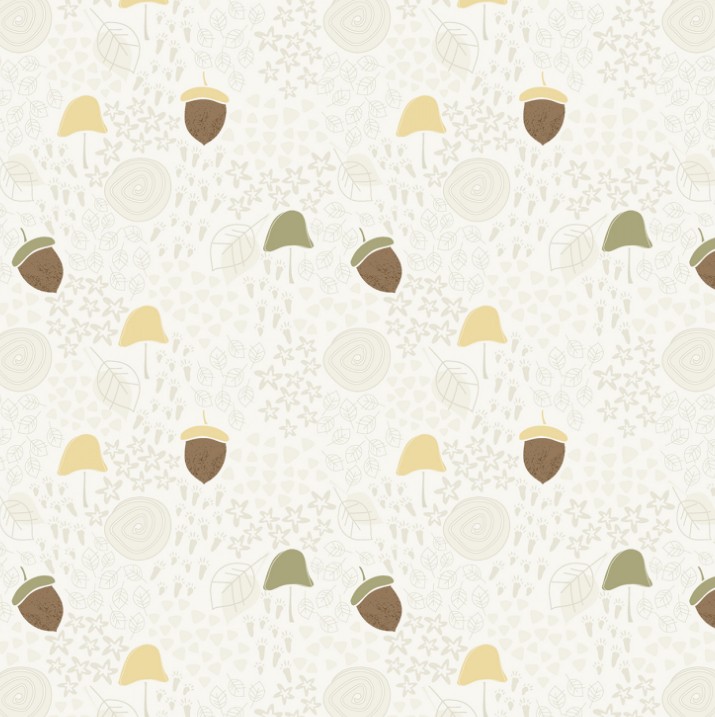 Into The Woodlands Forest Floor Cream by Deane Beesley for Wilmington Prints