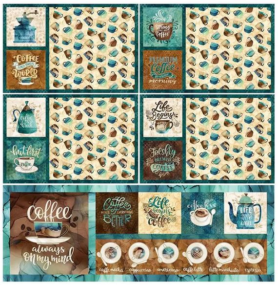 Coffee Time for the Table Table Runner & Placemats Kit