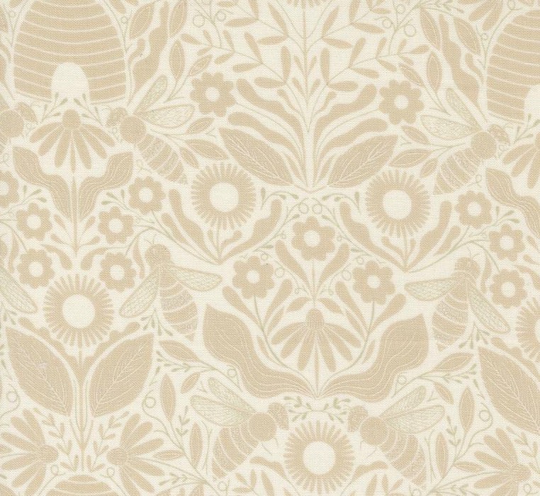 Bee Garden Beehive Melody Porcelain by Gingiber for Moda Fabrics