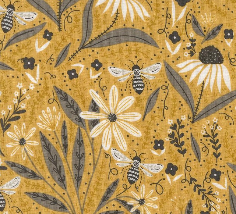 Bee Garden Bee Garden Florals Honey by Gingiber for Moda Fabrics