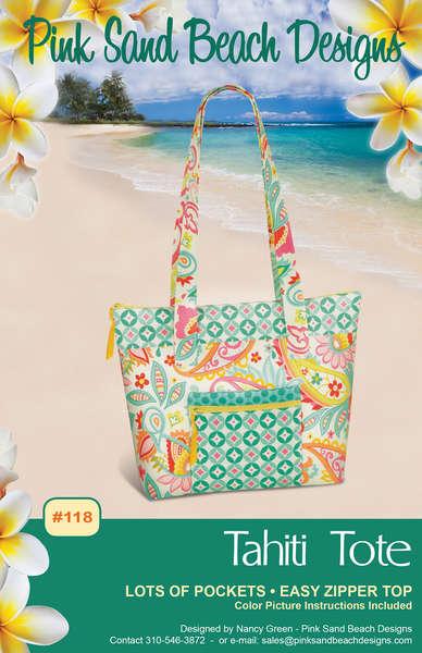 Tahiti Tote Pattern by Pink Sand Beach Designs