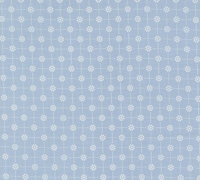 Cottage Charm Pixie Dots Flower Grid Glacier by My Sew Quilty Life for Moda Fabrics
