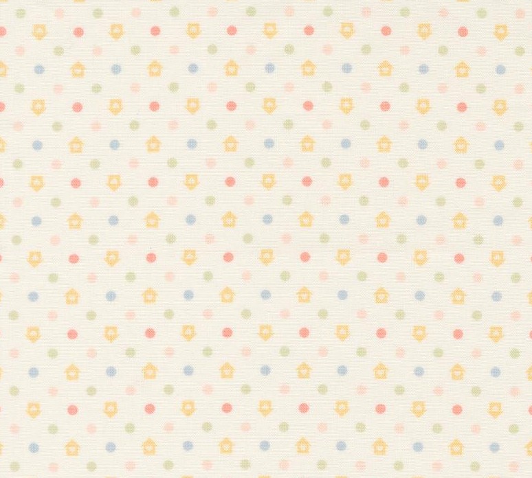Cottage Charm Dots and Houses Porcelain by My Sew Quilty Life for Moda Fabrics