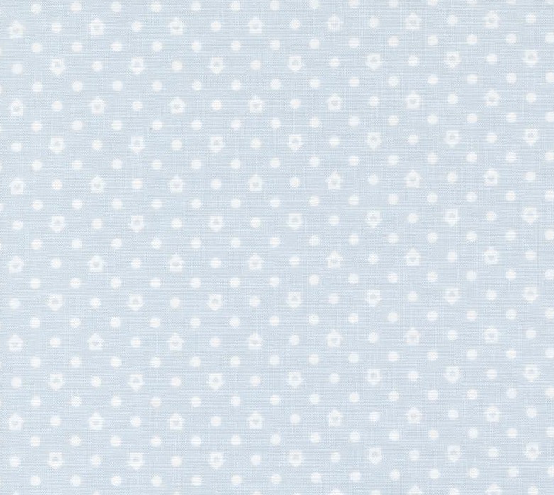 Cottage Charm Dots and Houses Light Blue by My Sew Quilty Life for Moda Fabrics