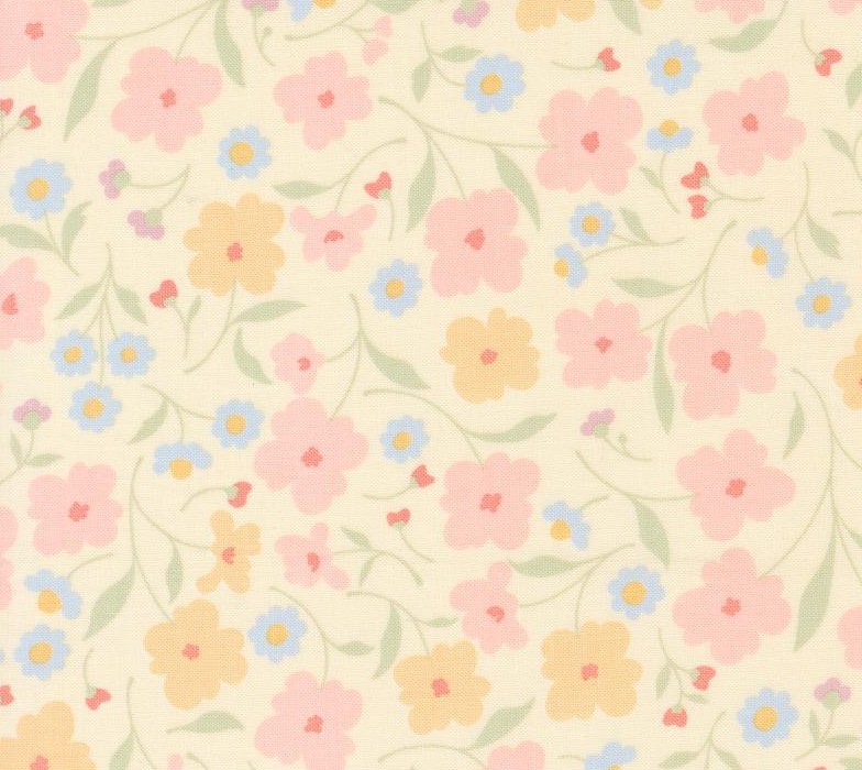 Cottage Charm Wallpaper Florals Soft Yellow by My Sew Quilty Life for Moda Fabrics
