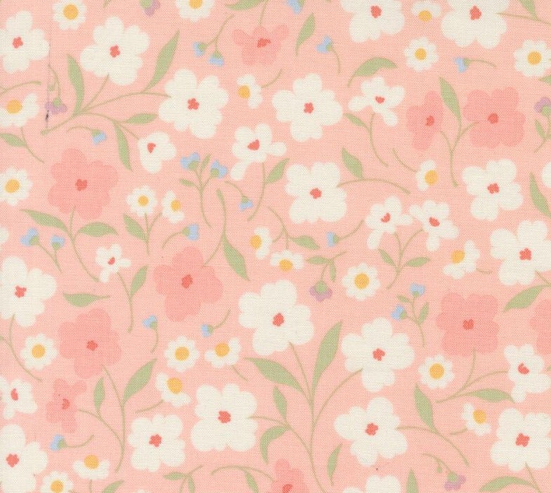 Cottage Charm Wallpaper Florals Koral Kicks by My Sew Quilty Life for Moda Fabrics