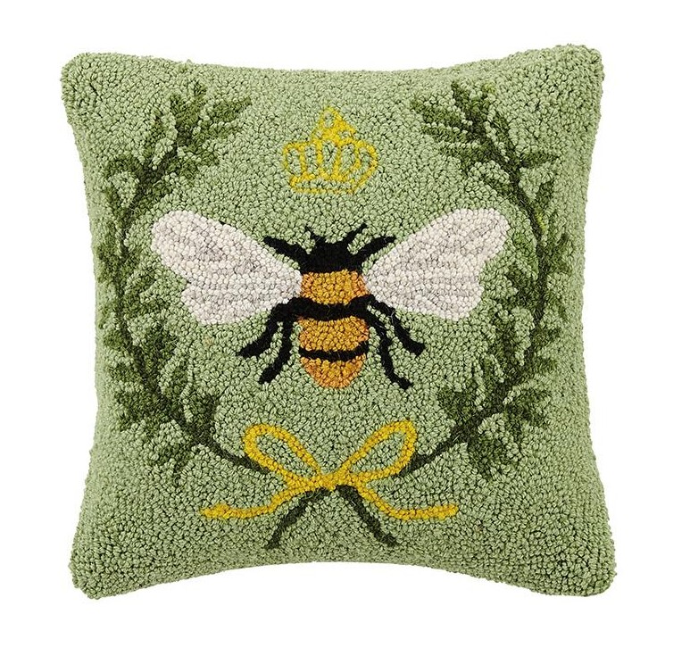 Queen Bee Wool Pillow from Moda Fabrics