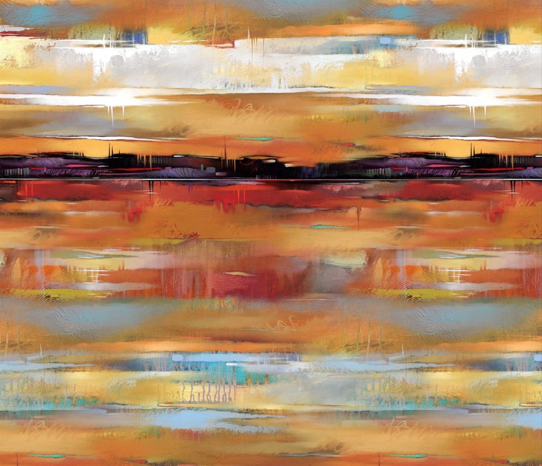 Tranquil Tides Sunset Ombre Ochre by Tim Parker for Northcott Fabrics