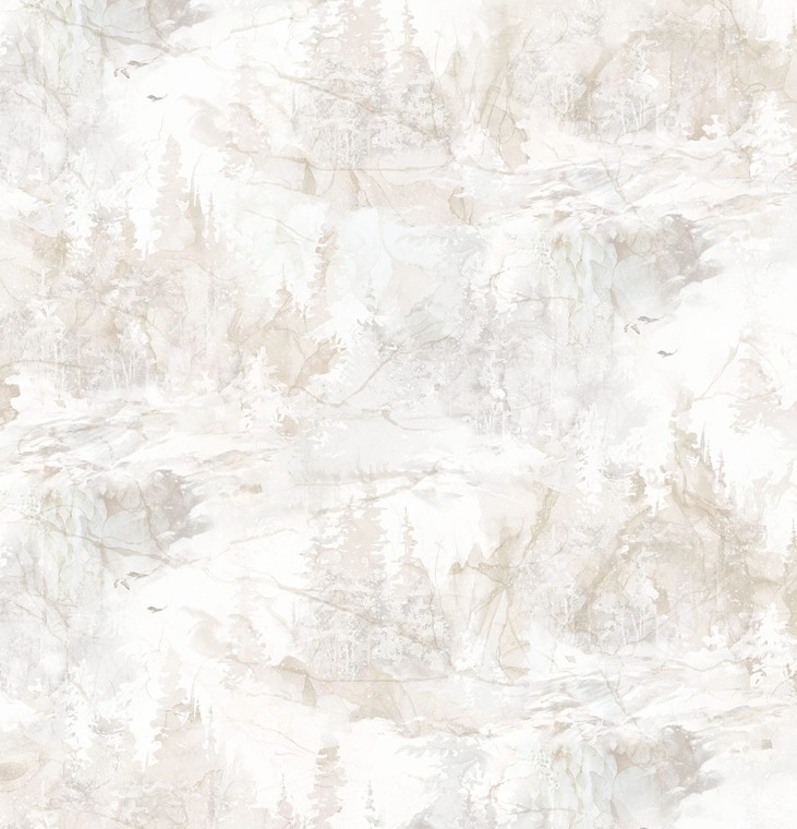 Highland View Tree Blender White by Deborah Edwards & Melanie Samra for Northcott Fabrics