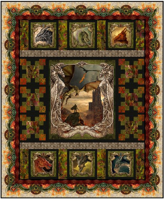 The Ancients Dragon Quilt Kit from In the Beginning