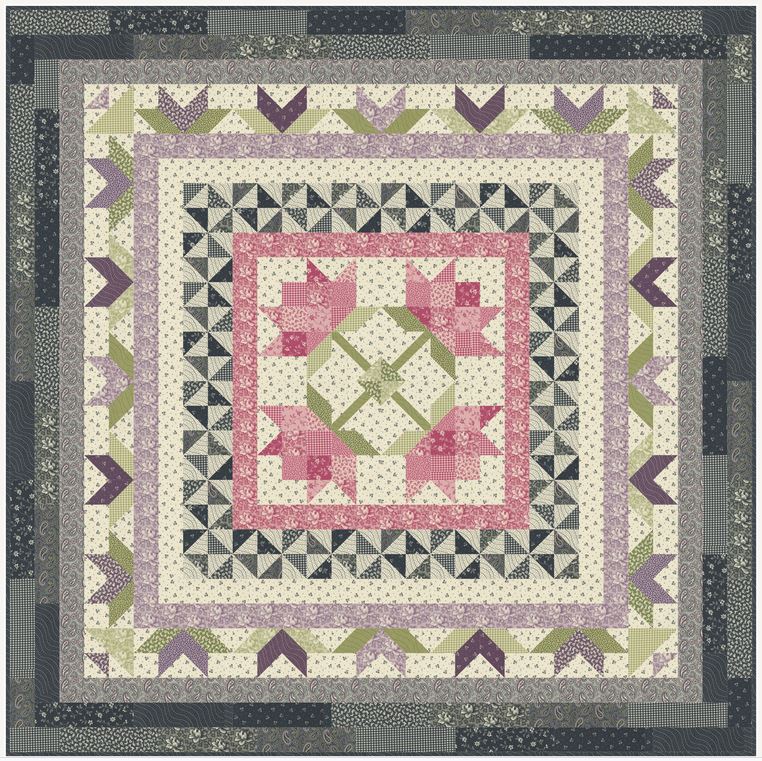 Lilacs & Roses Quilt Kit from Moda