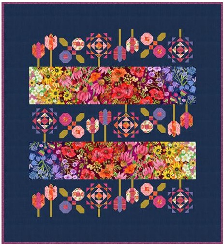 Gathering Wildflowers Boxed Quilt Kit by Robin Pickens from Moda