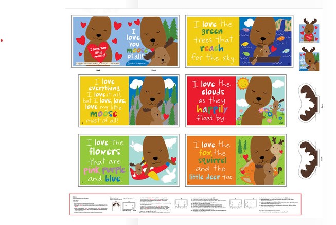 I Moose You Soft Book Panel by Studio e