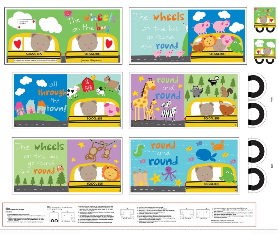 Wheels on the Bus Soft Book Panel by Studio e