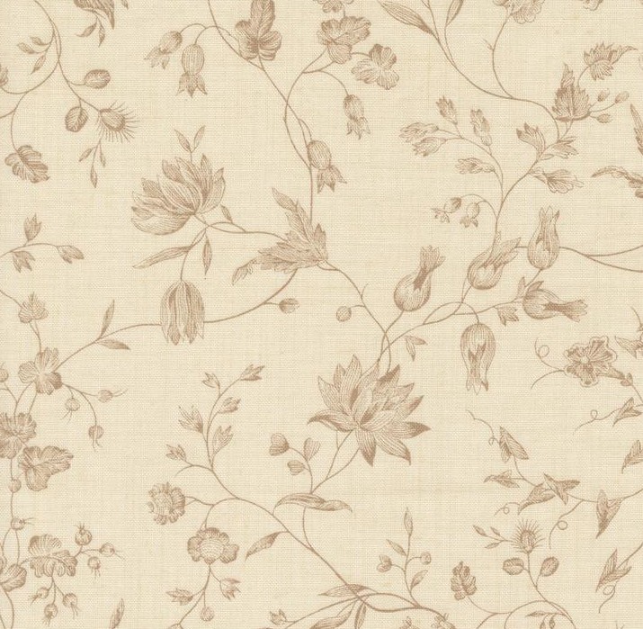 Sacre Bleu Pivoine Florals Pearl by French General for Moda Fabrics