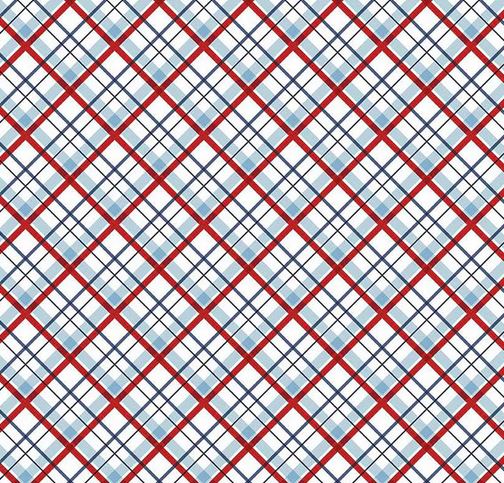 Stars & Stripes Forever Plaid White from Riley Blake