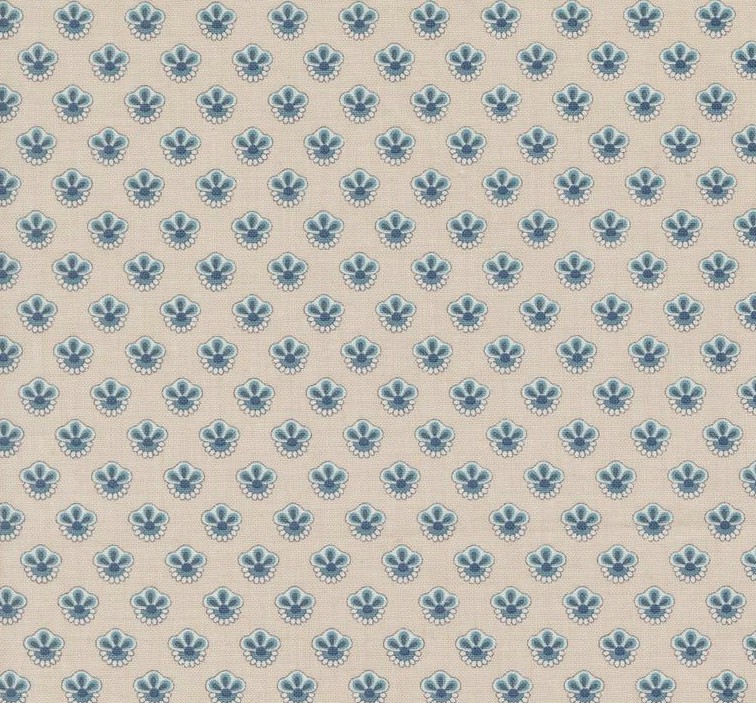 Sacre Bleu Campanule Smoke French Blue by French General for Moda Fabrics