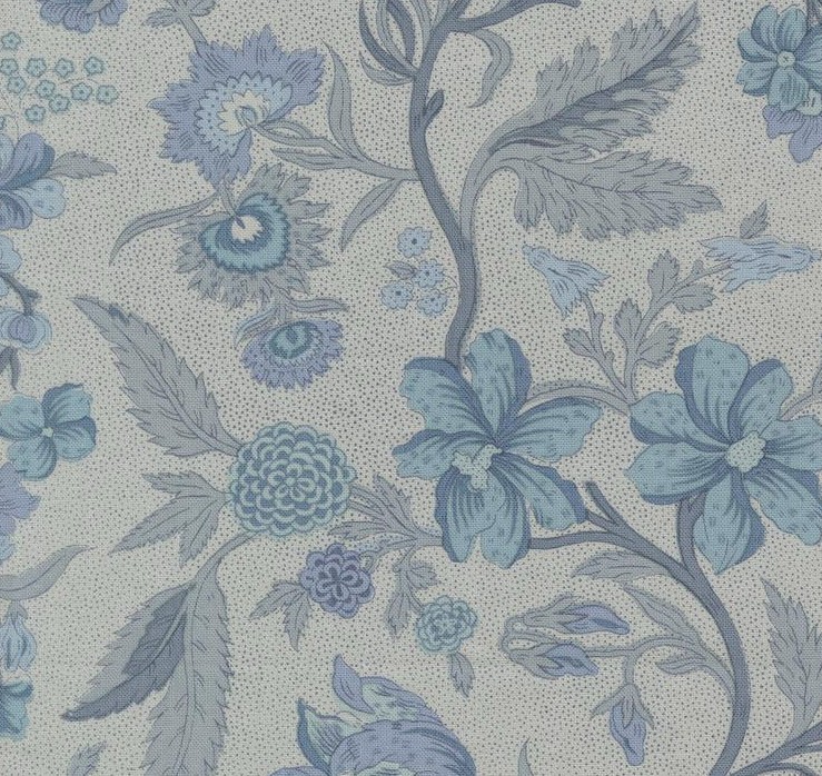 Sacre Bleu Parterre Florals Ciel Blue by French General for Moda Fabrics