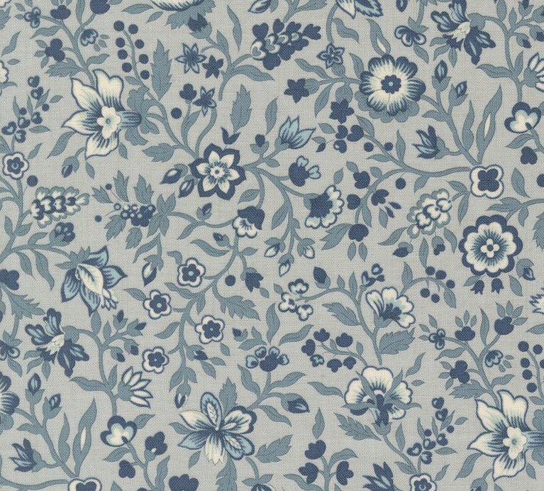 Sacre Bleu Jardinage Florals Ciel Blue by French General for Moda Fabrics