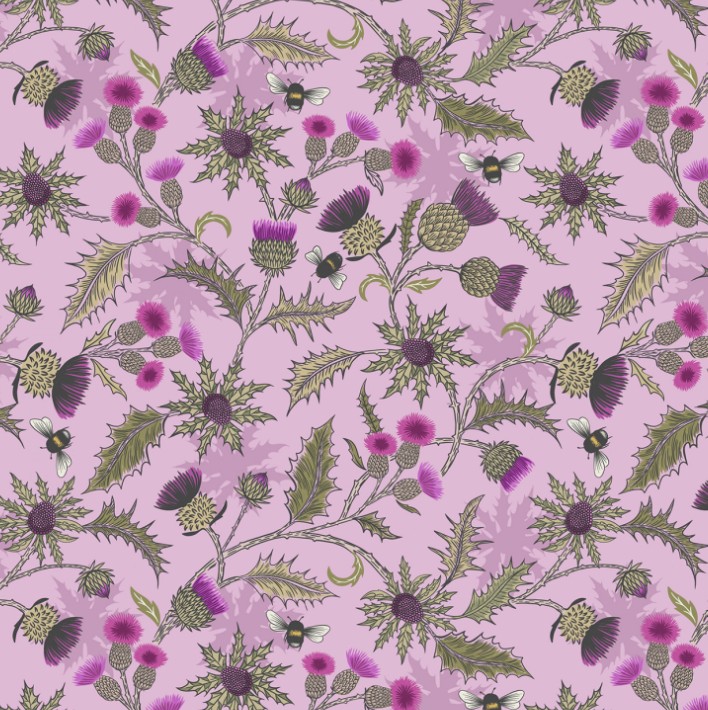 Highland Bee Thistle Light Heather from Lewis & Irene