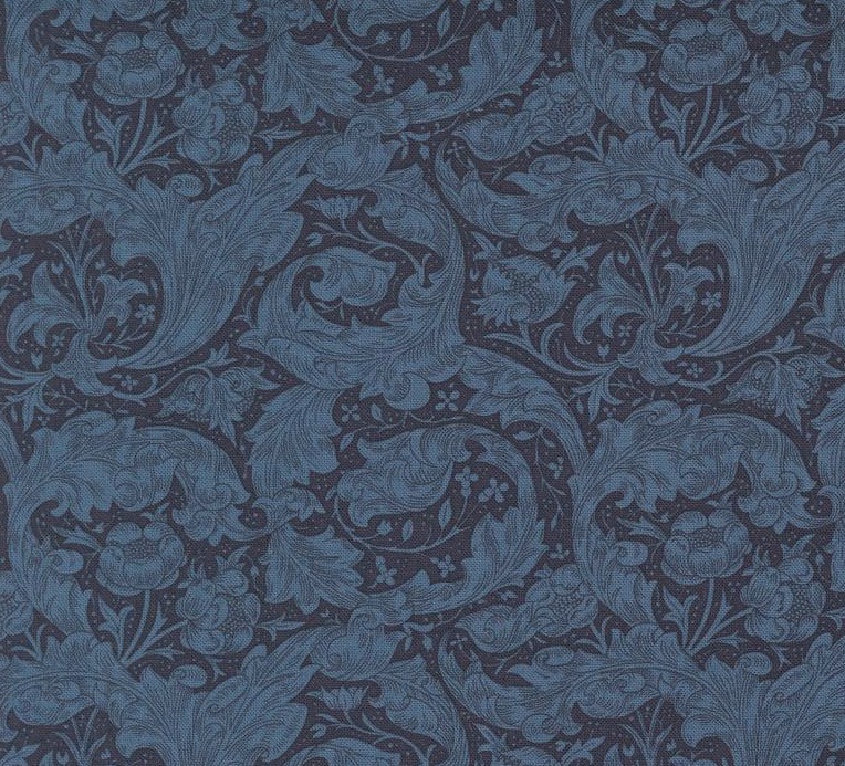 Morris Manor Bachelors Buttons Twilight by Barbara Brackman for Moda Fabrics