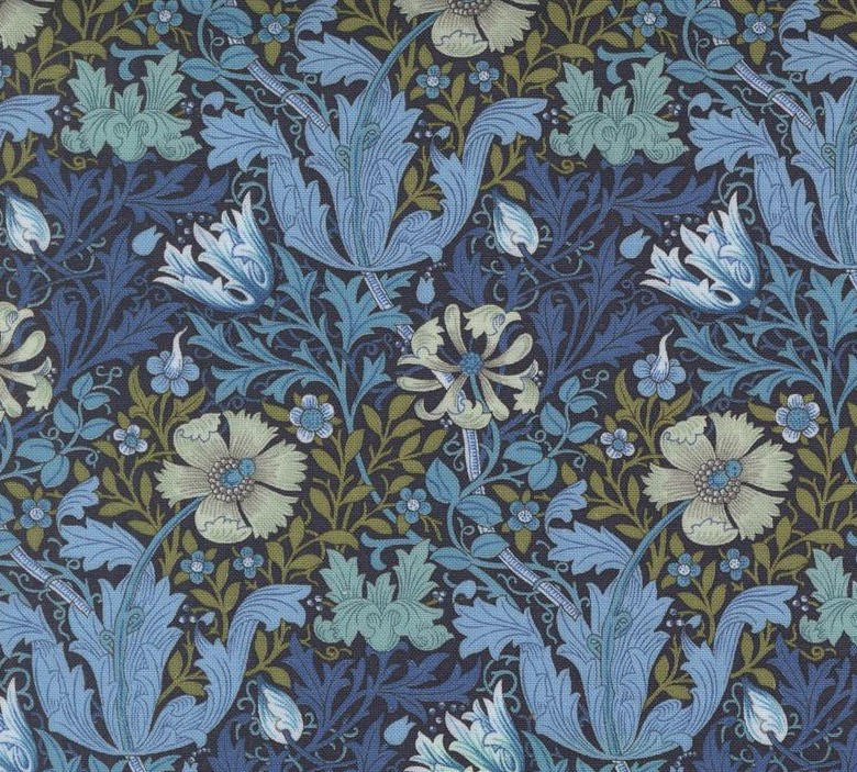 Morris Manor Compton Florals Twilight by Barbara Brackman for Moda Fabrics