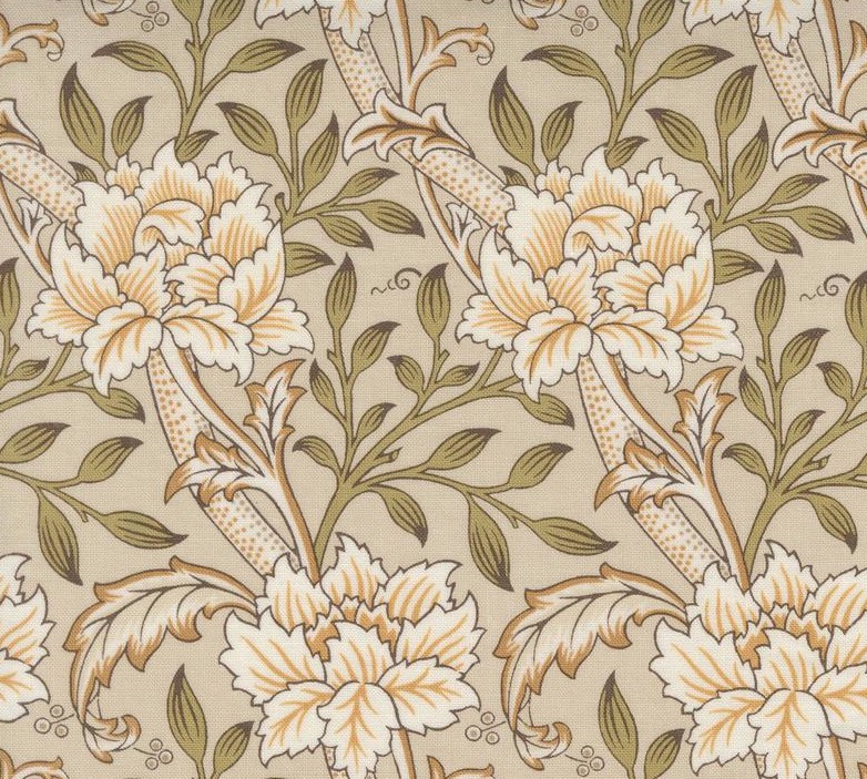 Morris Manor Hammersmith Florals Porcelain by Barbara Brackman for Moda Fabrics