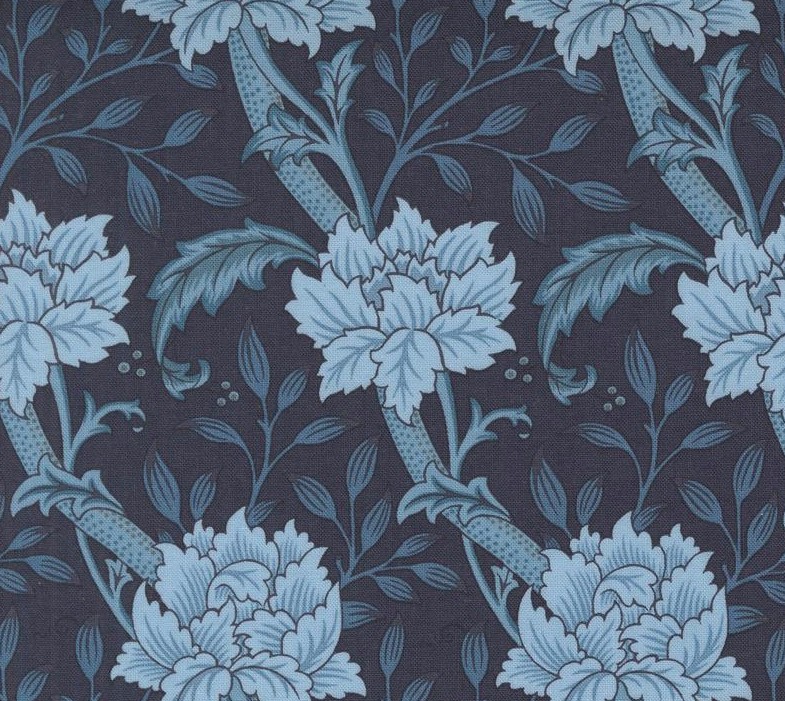 Morris Manor Hammersmith Florals Twilight by Barbara Brackman for Moda Fabrics