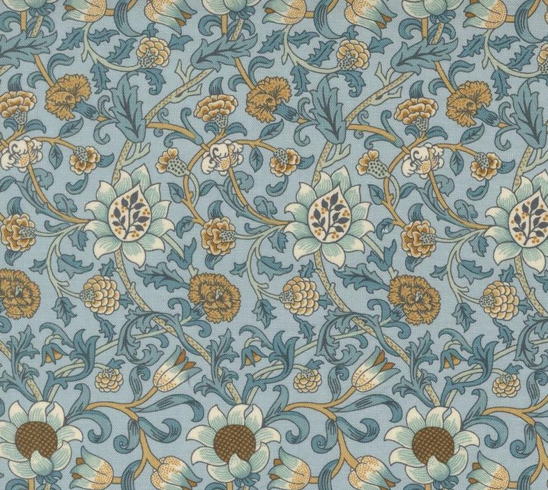 Morris Manor Evenlode Florals Sky by Barbara Brackman for Moda Fabrics