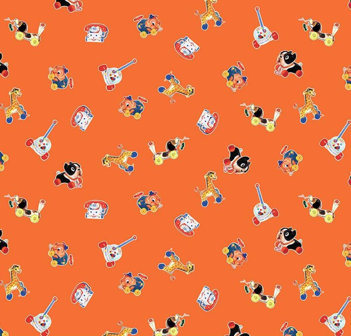 Pop 'n Play Caricature Toss Orange from Riley Blake Designs