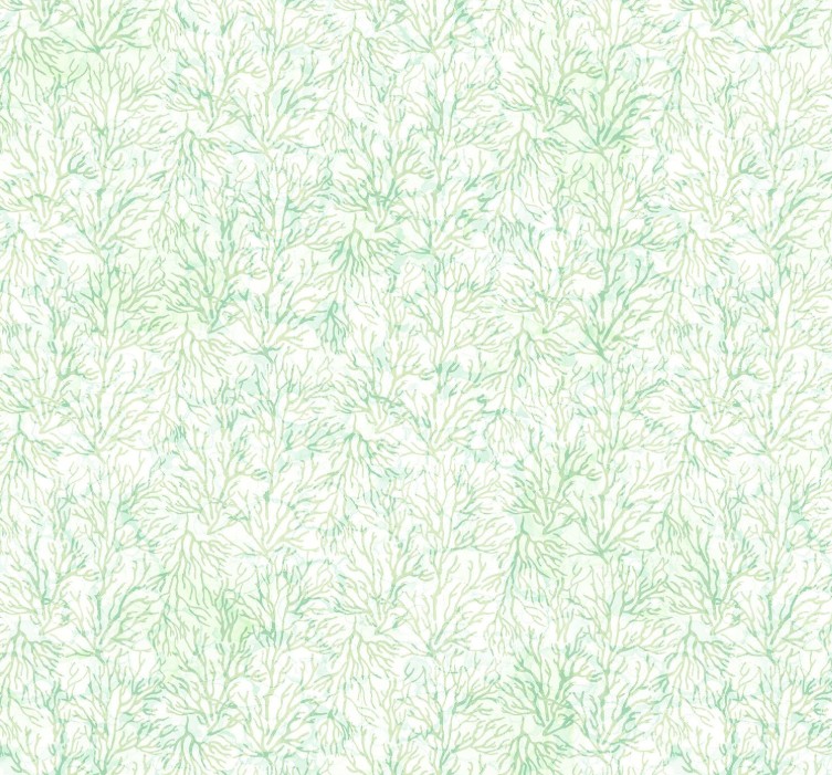 Deep Blue Tonal Coral Light Green by Deborah Edwards & Melanie Samra for Northcott Fabrics