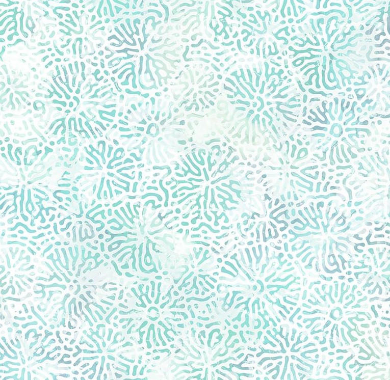 Deep Blue Brain Coral White by Deborah Edwards & Melanie Samra for Northcott Fabrics