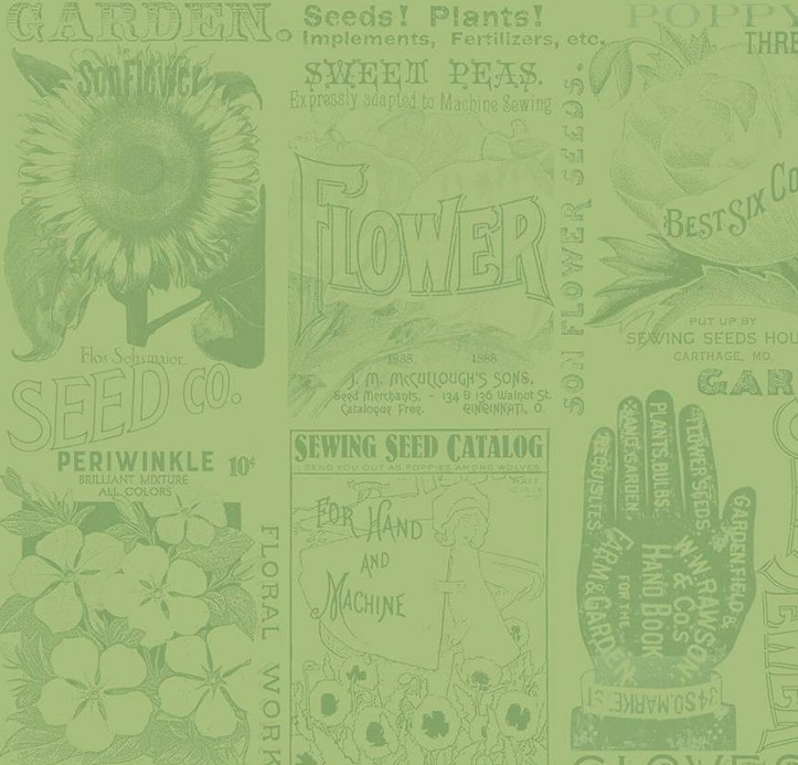 Sewing Seeds III Garden Blender Green by J. Wecker Frisch for Riley Blake Designs