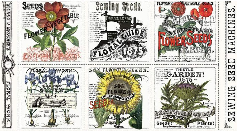 Sewing Seeds III Garden Patch Panel by J. Wecker Frisch for Riley Blake Designs