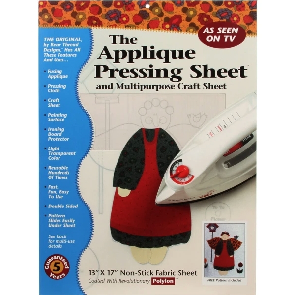 Applique Pressing Sheet from Bear Thread Designs