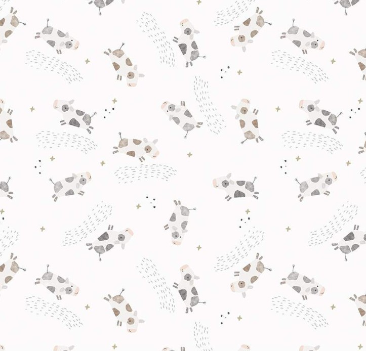 Flannel Till the Cows Come Home Cows Cloud from Riley Blake Designs