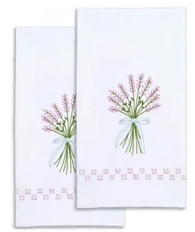 Lavender Decorative Towels by Jack Dempsey