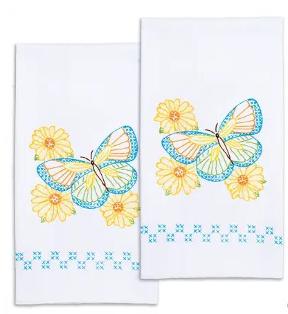 Butterfly Decorative Towels by Jack Dempsey