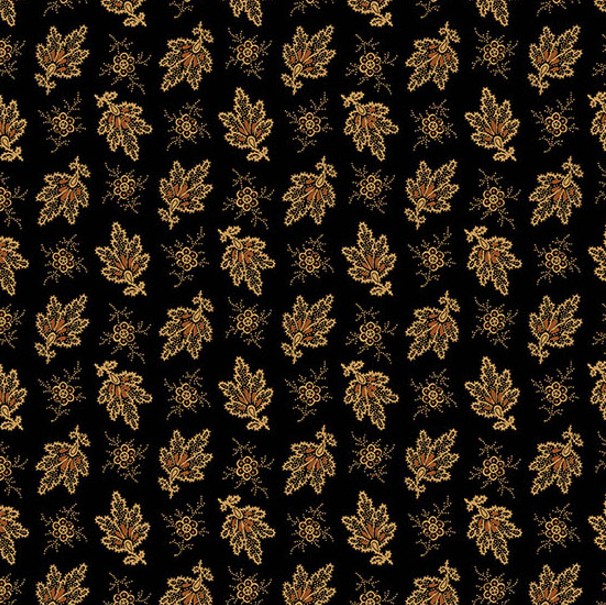 Carolina Falling Fleur Black by Jo Morton for Andover Fabrics