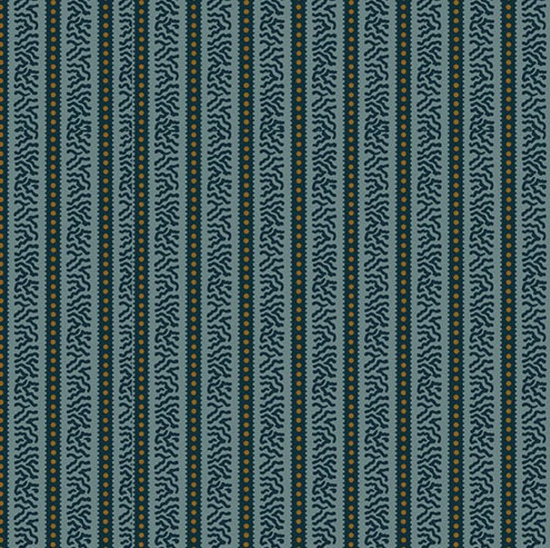 Carolina Striped Side Blue by Jo Morton for Andover Fabrics