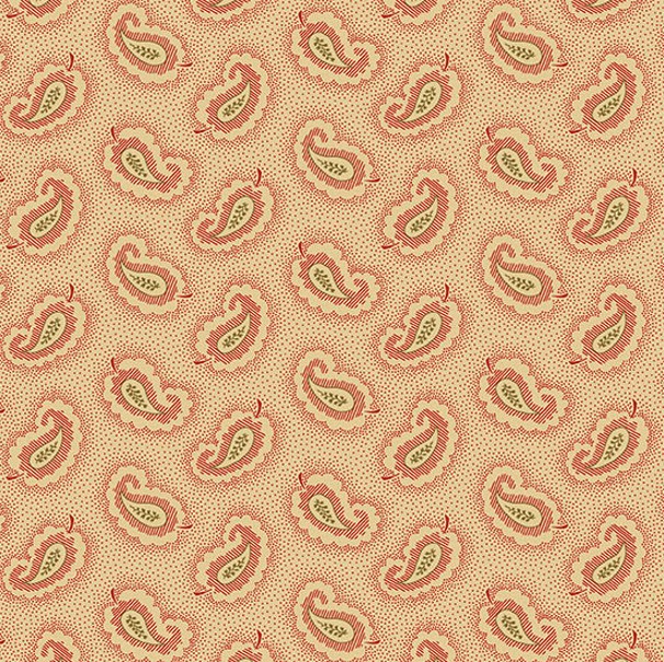 Carolina Paisley Red by Jo Morton for Andover Fabrics