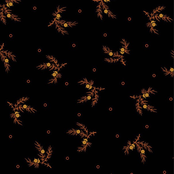 Carolina Tossing Sprig Black by Jo Morton for Andover Fabrics