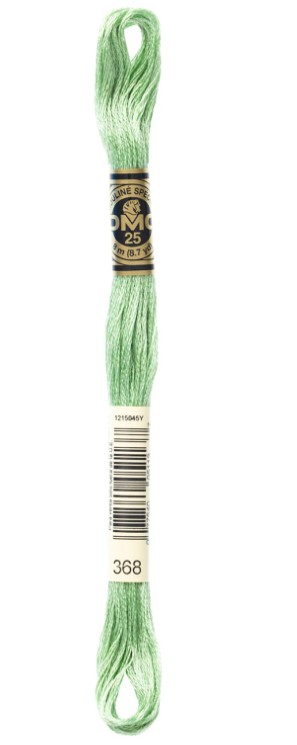 DMC Embroidery Floss Color 368 Light Pistachio Green
