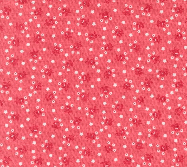 Summertime Fairground Small Floral Dark Pink by Camille Roskelley for Moda Fabrics