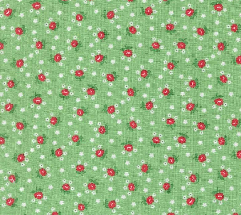 Summertime Fairground Small Floral Green by Camille Roskelley for Moda Fabrics