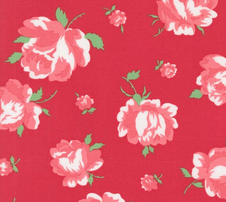 Summertime Rosie Florals Red by Camille Roskelley for Moda Fabrics