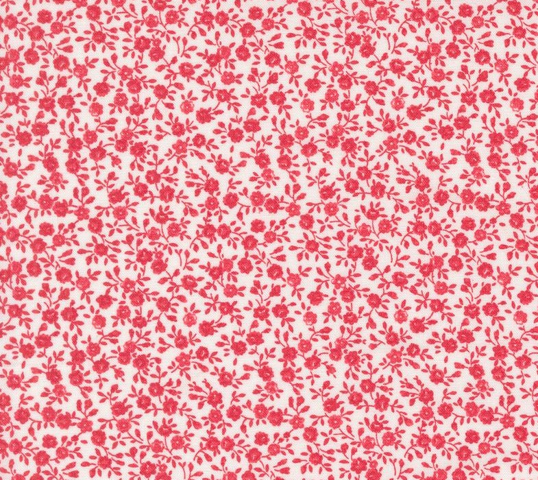 Summertime Bloom Floral Cream Red by Camille Roskelley for Moda Fabrics