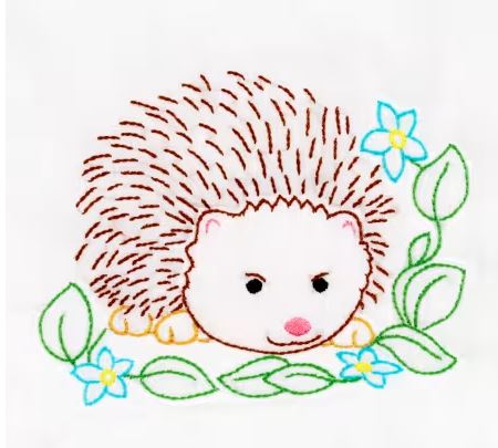 Hedgehog 9 Inch Quilt Blocks from Jack Dempsey