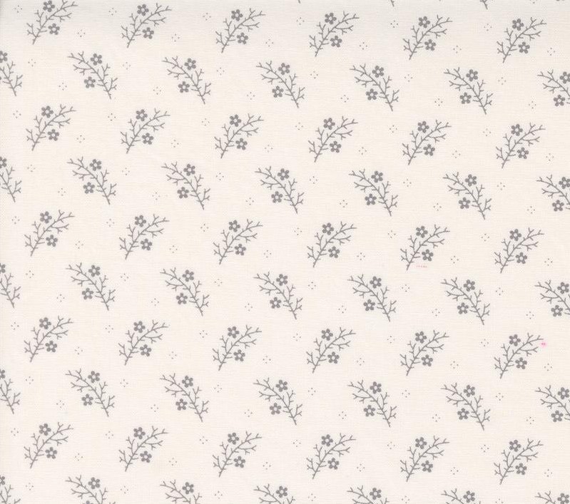 Itty Bitty Background Gatherings Blooming Branches Grey by Primitive Gatherings for Moda Fabrics