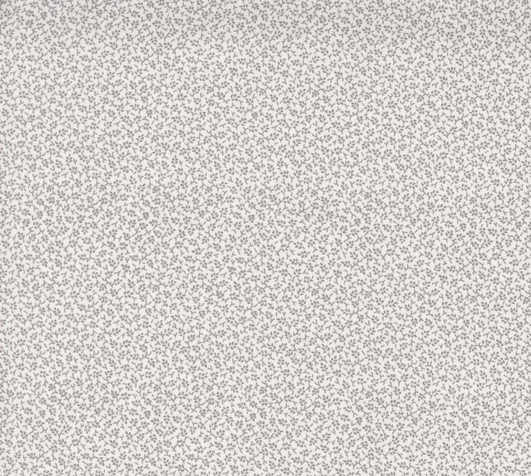 Itty Bitty Background Gatherings Little Leaf Grey by Primitive Gatherings for Moda Fabrics